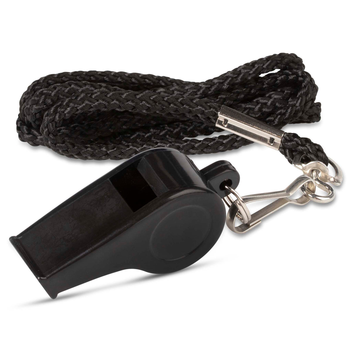 Nickel Plated Brass Whistle with Lanyard - Incident Command Supplies